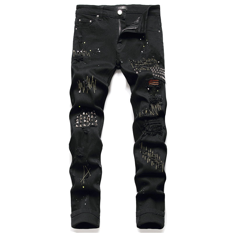 AMIRI Jeans High-quality distressed pure cotton