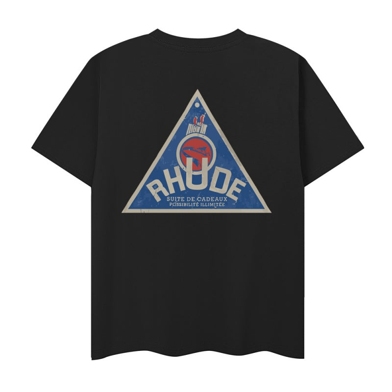 RHUDE T Shirts Vintage Pyramid Skull Graphic