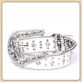 Hip-hop punk rhinestone belt punk style