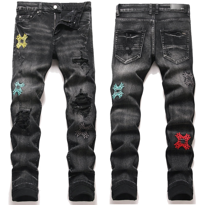 AMIRI Jeans High-quality distressed pure cotton