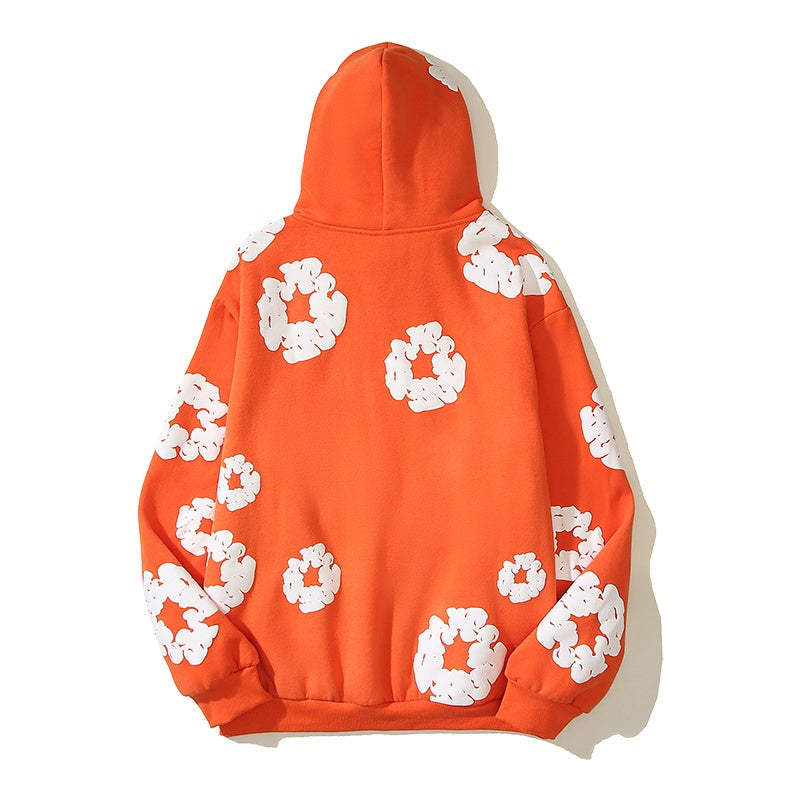 Denim Tears Hoodie Y2K All-Over Cotton Wreath Floral Puff Printed Oversized Hoodie