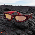 Trendy punk glasses dark and weird