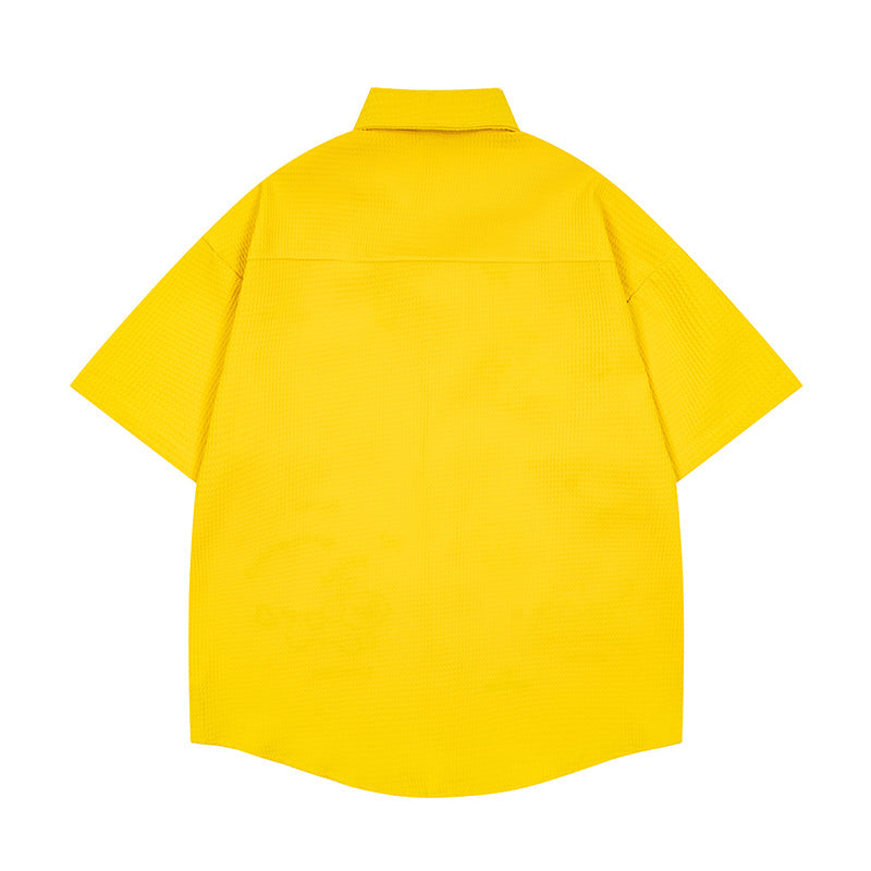 Unisex vintage T-shirt Polo shirt with a stand-up collar
