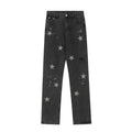 American-style streetwear harem pants All Over Star Embroidery Casual Denim