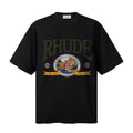 RHUDE T Shirts Distressed Rhude Emblem Print
