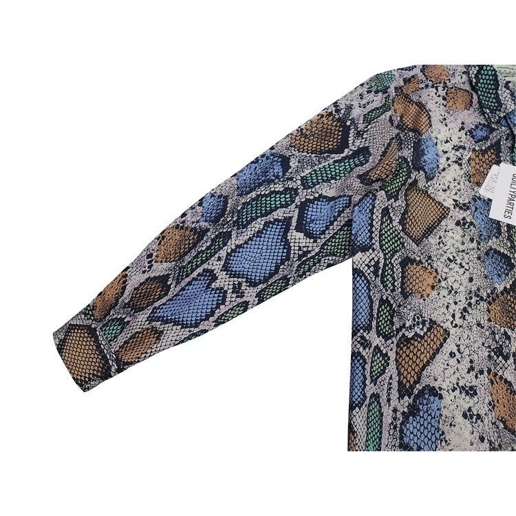 GUILTYPARTIES TIGER Long sleeved shirt New python, snake pattern color matching PYTHONT long-sleeved shirt men