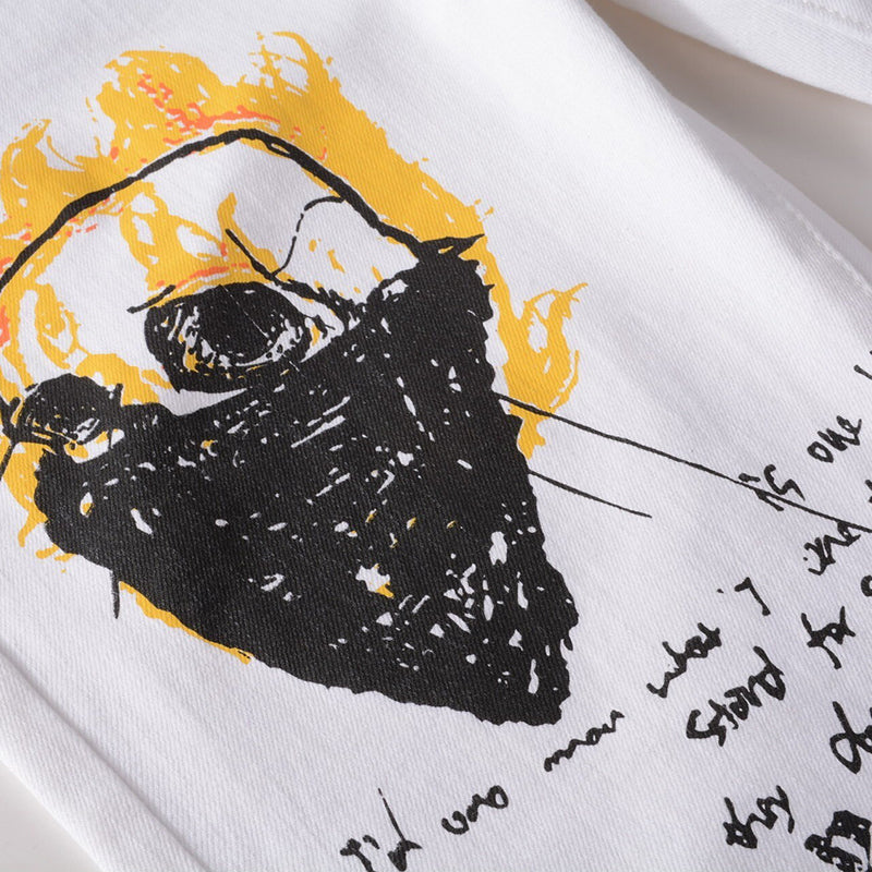 Mens Fashion Jeans Skull Flame 5646# Pure cotton high quality