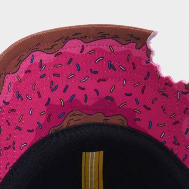 Trendy flat brimmed snapback hatscurved brim missing corner sunshade adjustable