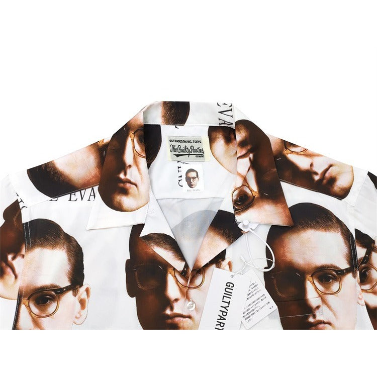 GUILTYPARTIES TIGER Shirts Bill Evans Jazz Music Hawaiian Casual Short Sleeve Shirts Men's and Women's