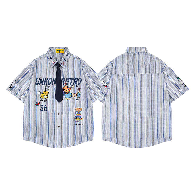 Unisex vintage T-shirt Polo shirt with a stand-up collar