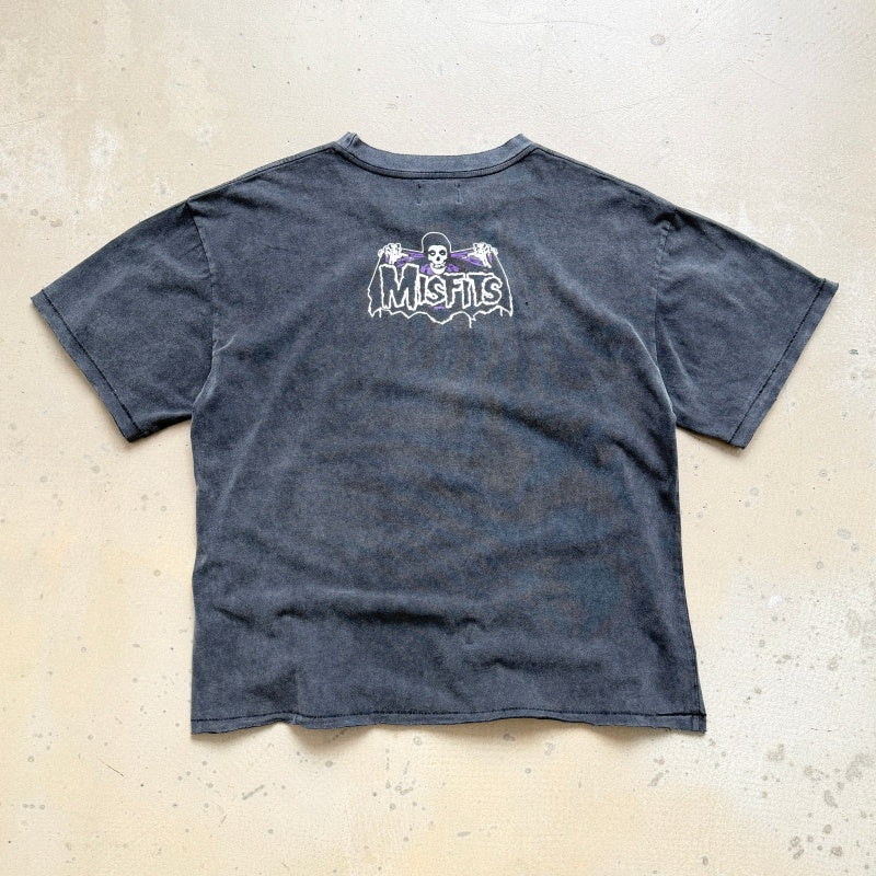 Unisex Vintage T Shirts CHOOOSELF 26SS Misfits: Resurrection Limited Edition â€?Heavyweight, Washed, Distressed & Destroyed Streetwear T-Shirt (Boxy/Cropped Punk Style)