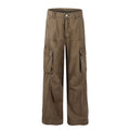 American-style streetwear harem pants Contrast stitch panel seam detail