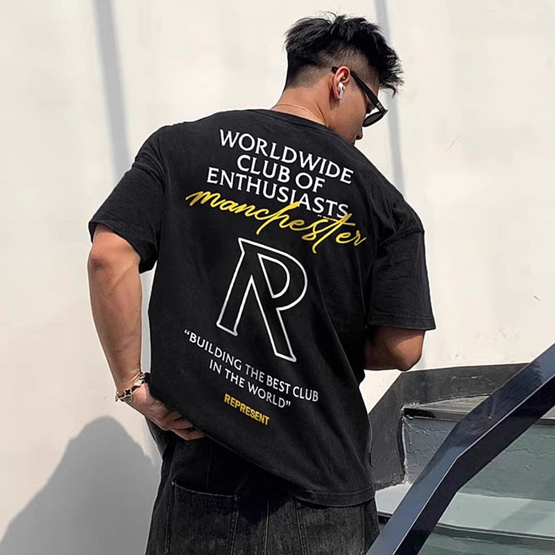 Mens T-shirt Represent letter print