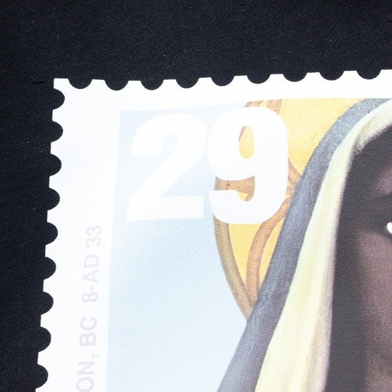 Denim Tears Hoodie Y2K Heavyweight Religious Black Madonna Stamp Printed Oversized Streetwear Hoodie