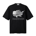 RHUDE T Shirts Vintage US Map Flag Graphic Print