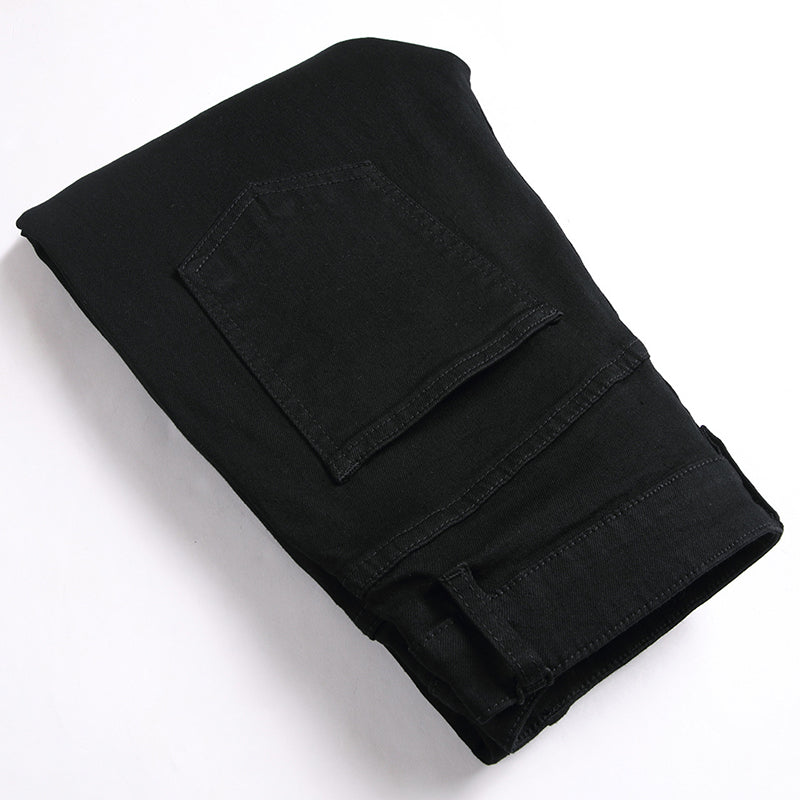 Mens Fashion Jeans Green glowing skull 5709# Pure cotton high quality