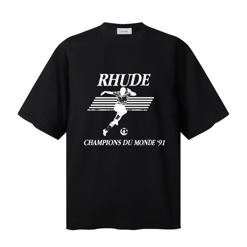 RHUDE T Shirts Old Sport Athlete Print Art