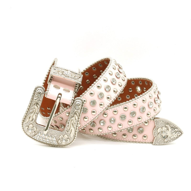 Hip-hop punk rhinestone belt punk sweet cool style