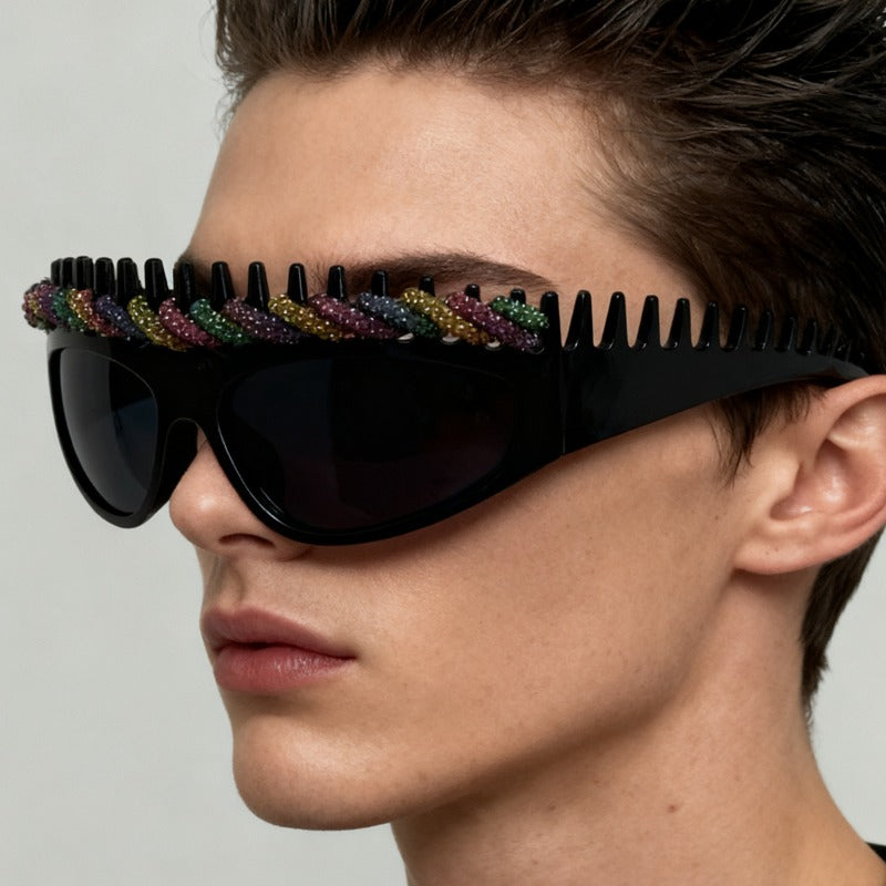 Trendy punk glasses y2k headband cat eye