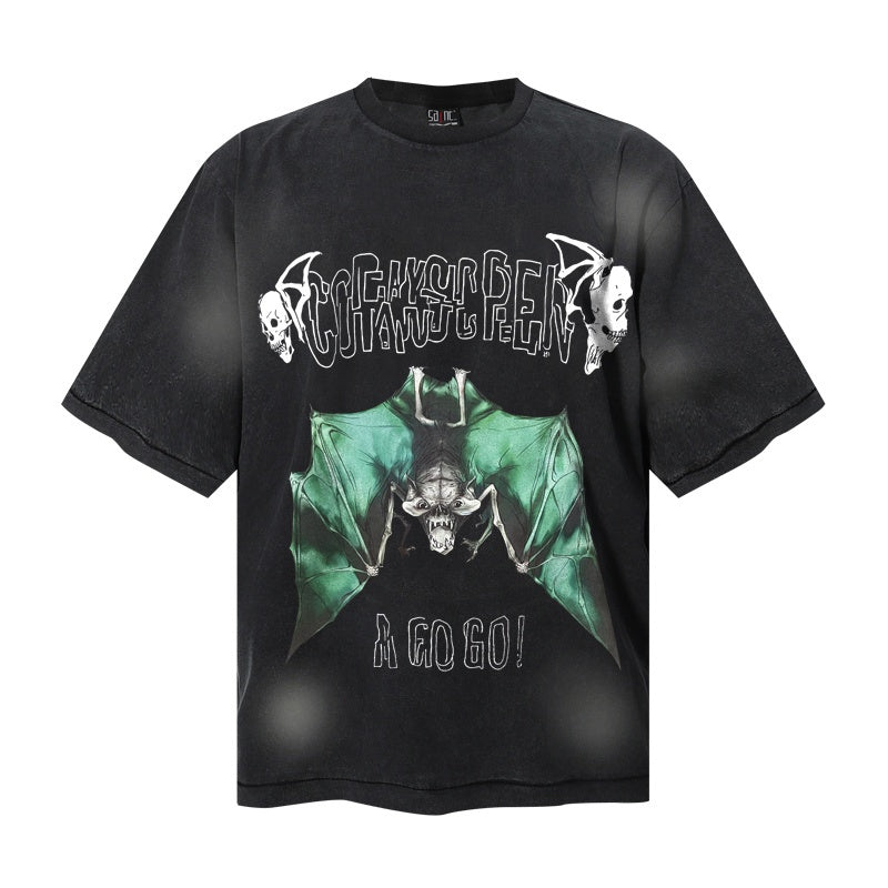 Saint Michael T Shirts Death Metal Style Font With Dual Skull Decor Motif