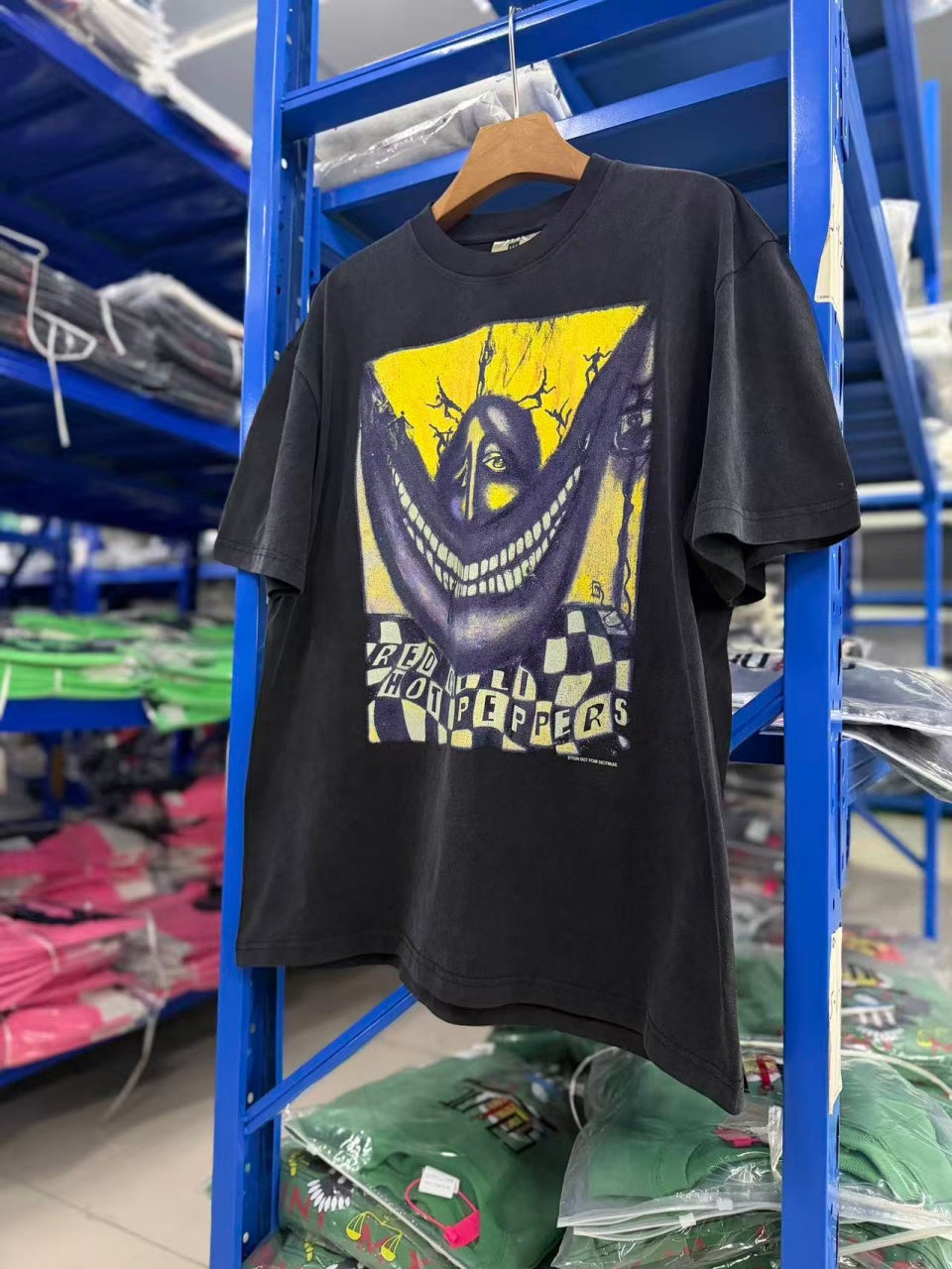 Vintage style washed summer wear T shirt Purple Grimace 260G pure cotton high-quality streetwear