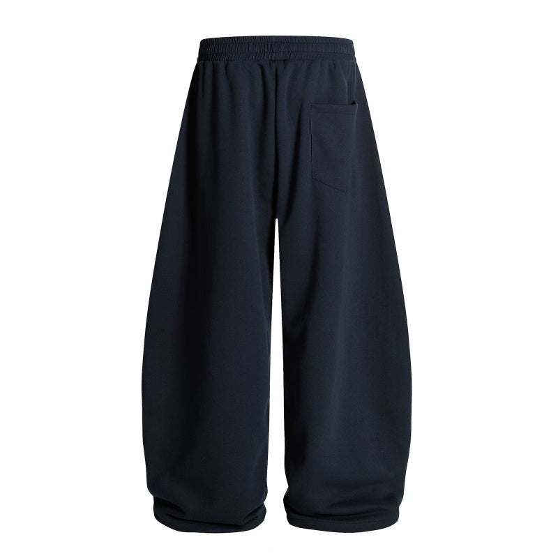 American-style streetwear harem pants Number 10 Embroidered Badge Elastic Drawstring Waist
