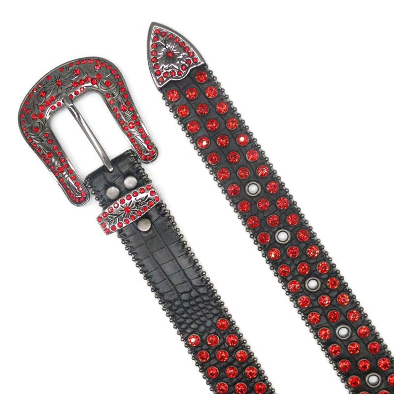 Hip-Hop Punk Rhinestone Belt Buckle