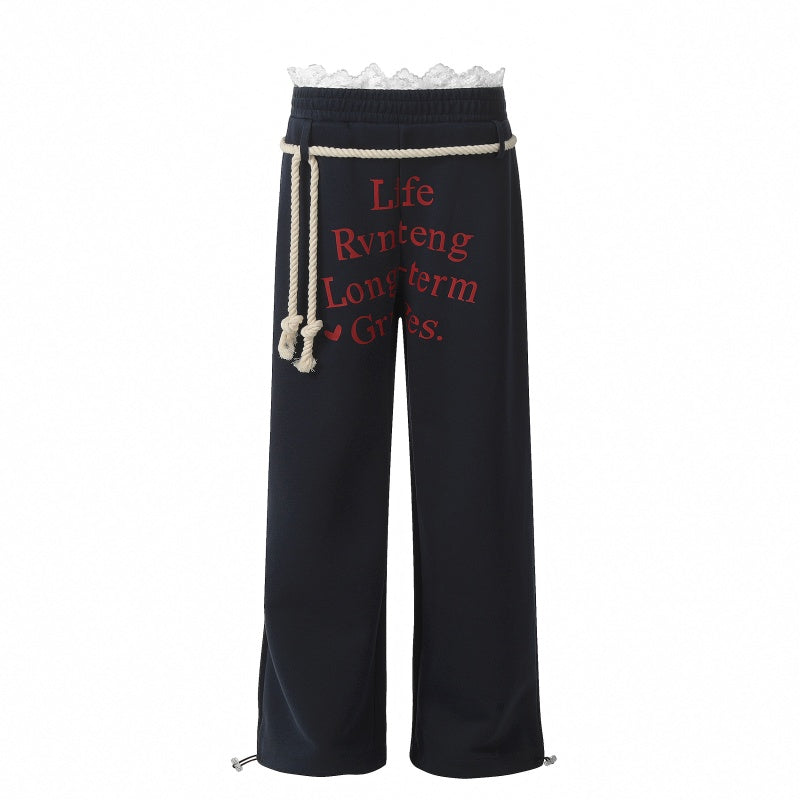 American-style streetwear harem pants Toggle hem adjustable street casual fit