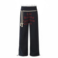 American-style streetwear harem pants Toggle hem adjustable street casual fit