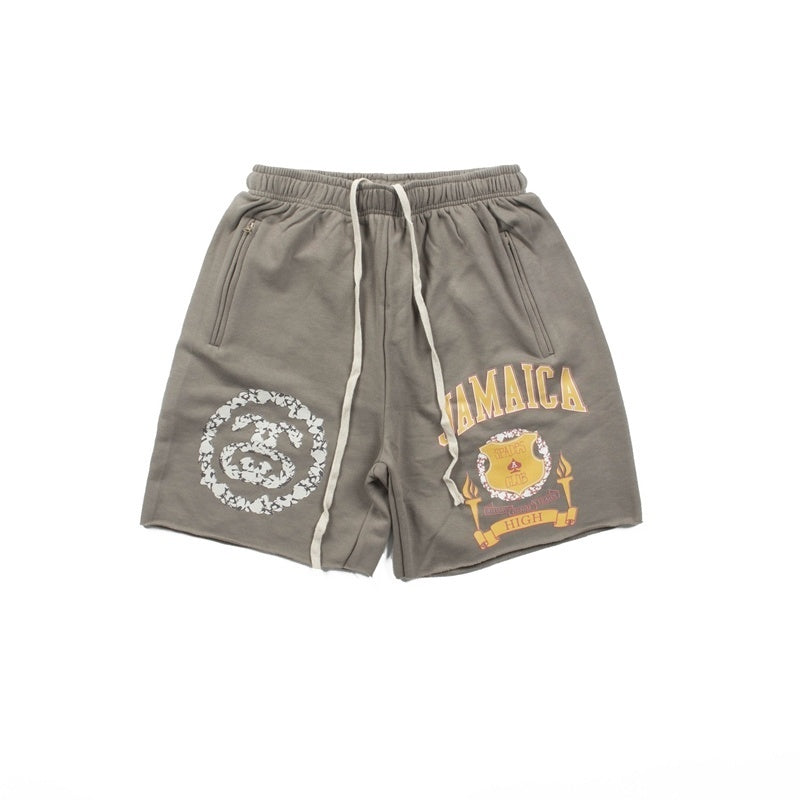 Denim Tears Shorts Cotton 8-Ball & I.S.T Graphic Oversized Drawstring