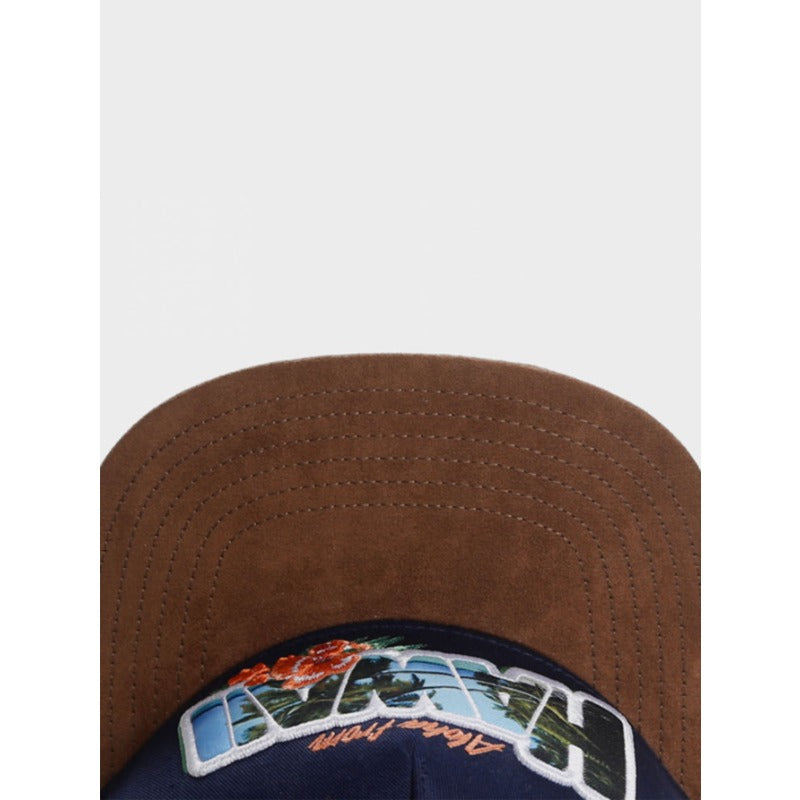 Trendy flat brimmed snapback hatsgreetings from hawaii sun protection shade