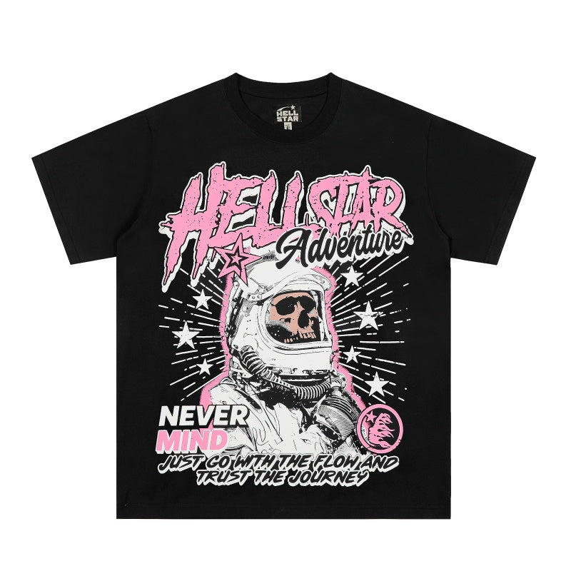Vintage-style American T-shirt Cosmic Spaceman Dual‑Sided Tee