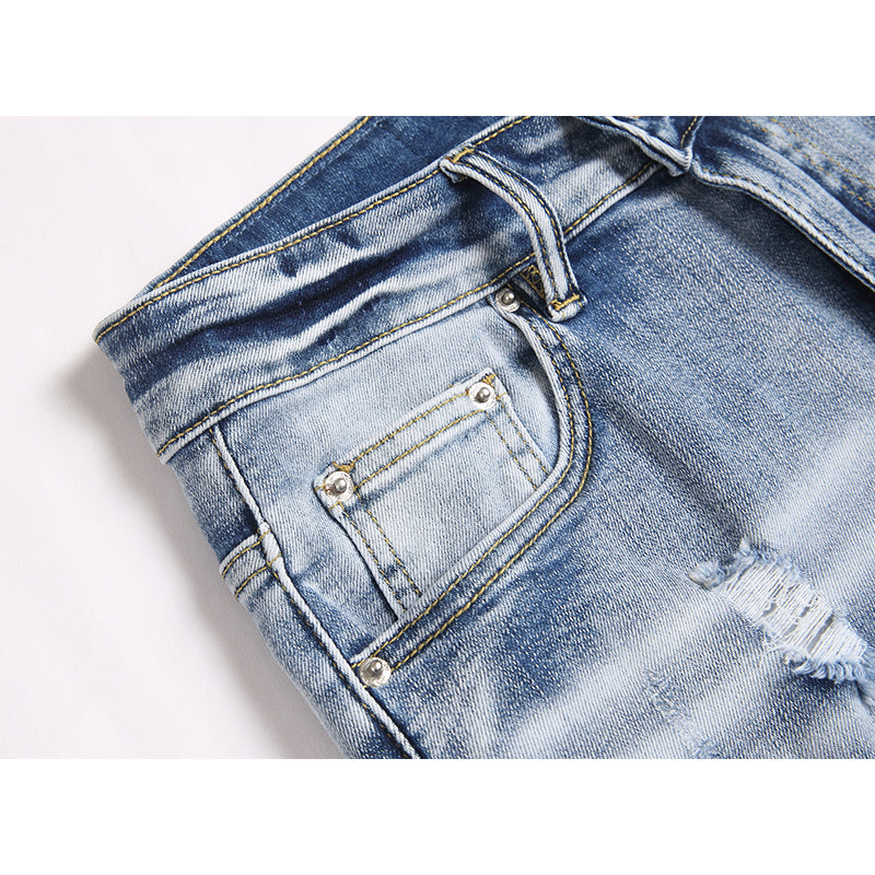 AMIRI Jeans High-quality distressed pure cotton
