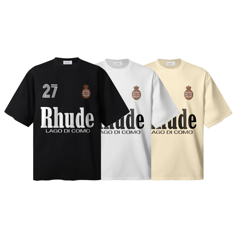 RHUDE T Shirts Retro Italian Lake Rhude Print