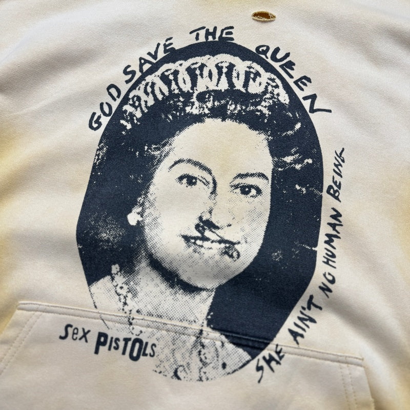 Unisex Vintage Hoodie [Fading Sunset Yellow] PalyHollywood SS25 Save the Queen Limited Edition