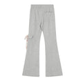 American-style streetwear harem pants Solid tone relaxed fit stretch flare pants