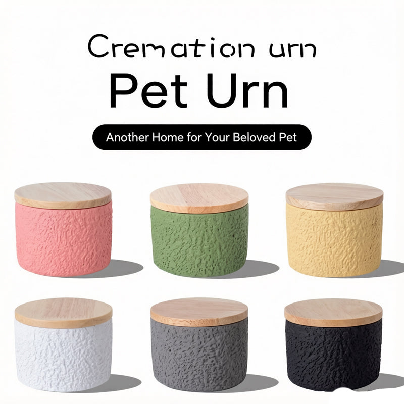 Pet Urn Pet Urn Dog Cat Memorial Jar Pet Death Cremation Urn Moisture-proof Cement Jar Funeral Supplies
