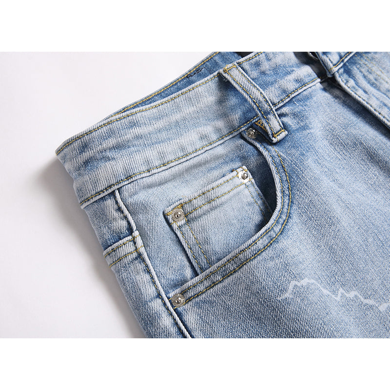 AMIRI Jeans High-quality distressed pure cotton