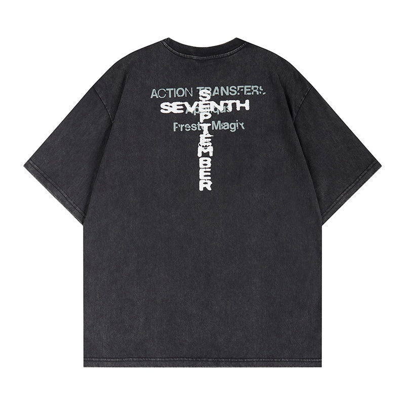 Unisex vintage T-shirts Stylish Black-and-White Aesthetic