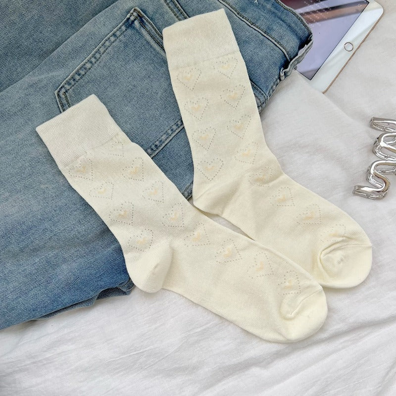 Men socks thin knee socks breathable cut out