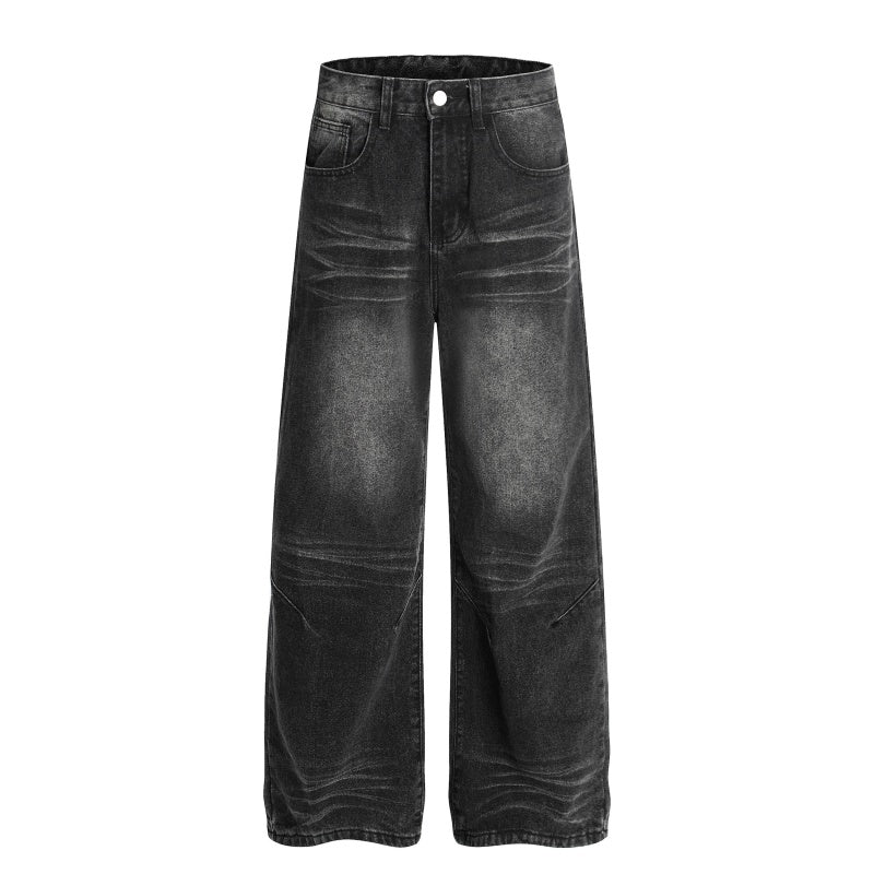 American-style streetwear harem pants Curved Stitch Panel Relaxed Bottoms