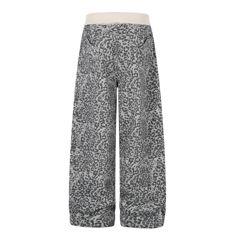 American-style streetwear harem pants Soft Textured Allover Print Apparel