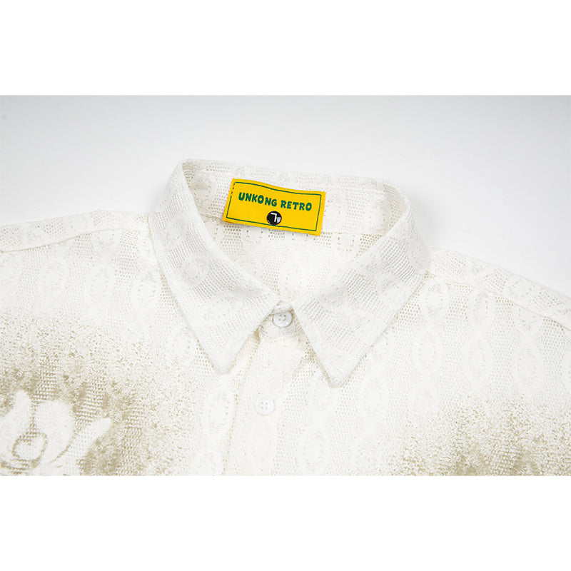 Unisex vintage T-shirt Polo shirt with a stand-up collar