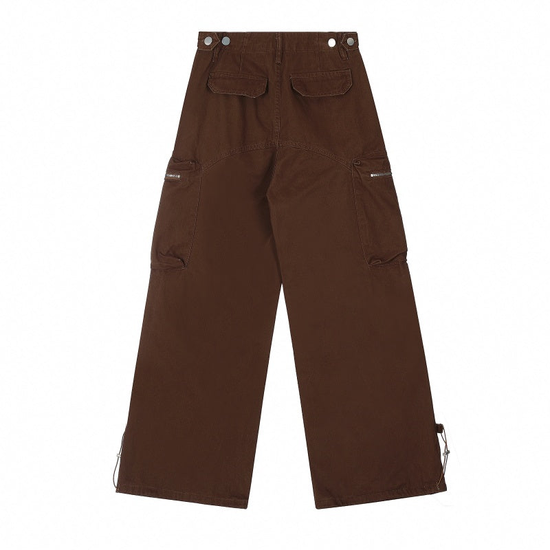 American-style streetwear harem pants Pleated knee relaxed fit outdoor pants