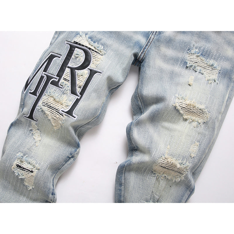AMIRI Jeans High-quality distressed pure cotton