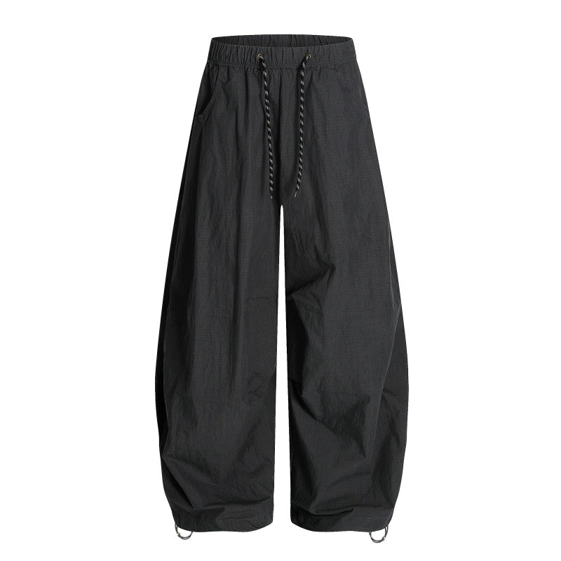 American-style streetwear harem pants Lightweight Ruched Baggy Streetwear Bottoms
