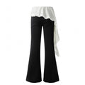 American-style streetwear harem pants Lace Ruffle Skirt Overlay Flare Pants