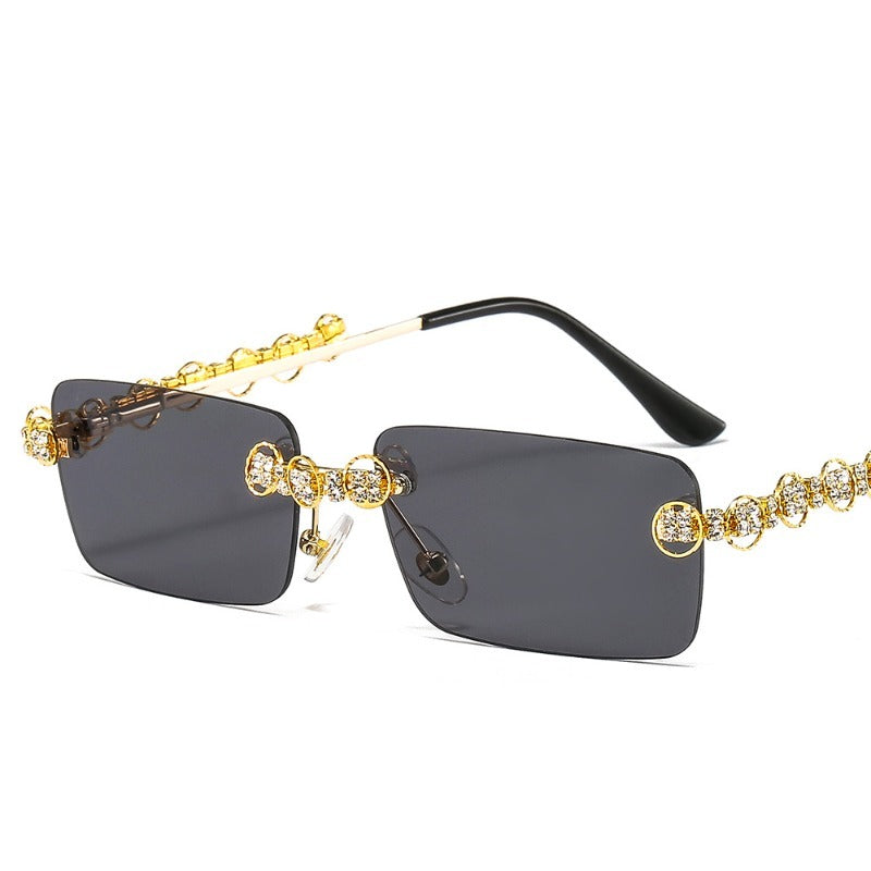 Trendy punk glasses square sunshade uv protection
