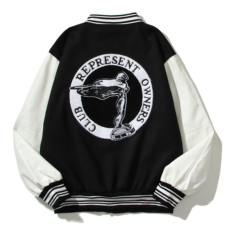 American-style baseball jacket Powered by Represent â€?Club Logo Embroidery (Vibe Style)