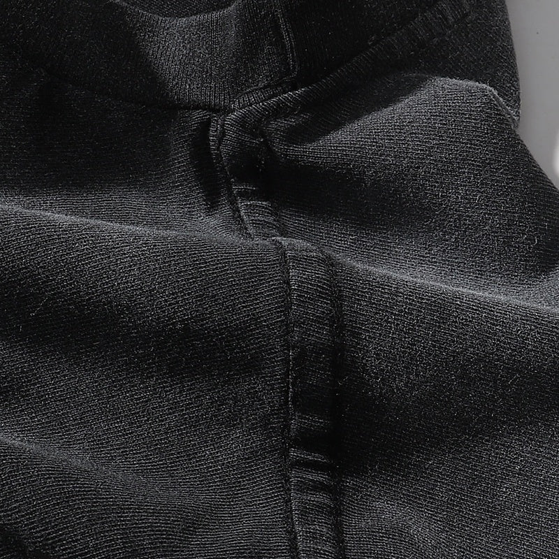 Saint Michael T Shirts Distressed Black Front Flame Skull Crossbone Back Dragon Demon Metal Band Streetwear Top